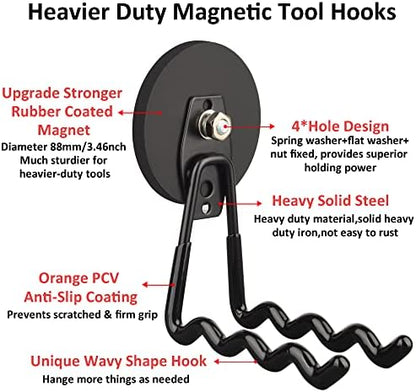 ULIBERMAGNET Uni-Mag Heavy Duty Magnetic Wave Hooks, Power Tool Organizer - Image 2