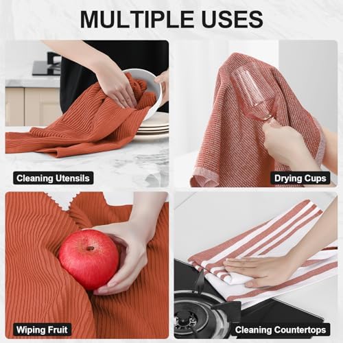 Homaxy Cotton 380 GSM Premium Kitchen Towels, 12 Pack - Image 4