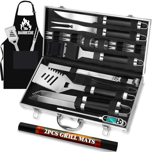 Romanticist 26pcs Stainless Steel BBQ Tools Grilling Accessories Set by ROMANTICIST