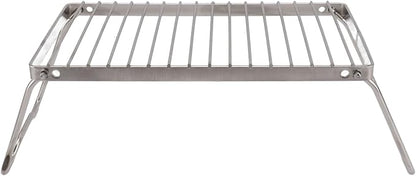 Folding Camping Grate, Stainless Steel Adjustable Height Campfire Grill, Thicker Cooking Racks with Draining Function, Portable Backpacking Grill for Outdoor Camping Picnic BBQ