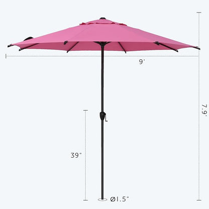 Abba Patio 9FT Lyon Outdoor Patio Umbrella Outdoor Table Umbrella - Image 3