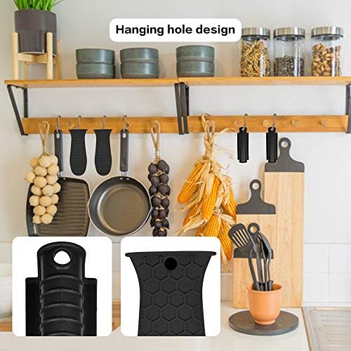 4 Pack Silicone Hot Handle Holder Cover, Silicone Pot Holders Heat Resistant - Image 5