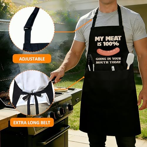 Funny Aprons For Men, Father's Fathers Day Kitchen Gifts For Dad Father Daddy - Image 2