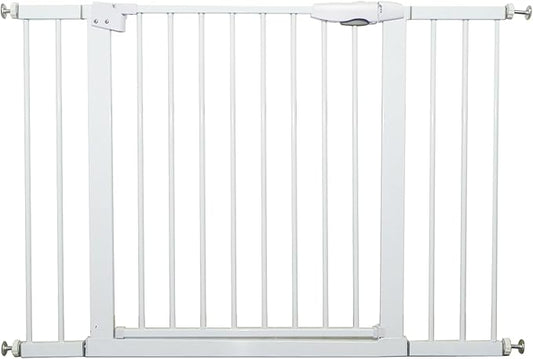 Choice Awards Winner 104.65"-116.38" Baby Gate for Stairs Dog Gate for Doorways Pressure Mounted Self Closing Pet Gates for The House Indoor Auto Close Safety Baby Gate Extra