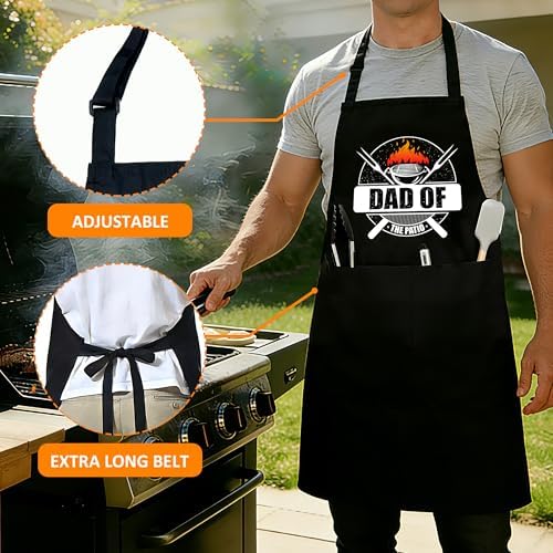 Funny Aprons For Men, Father's Fathers Day Kitchen Gifts For Dad Father Daddy - Image 2