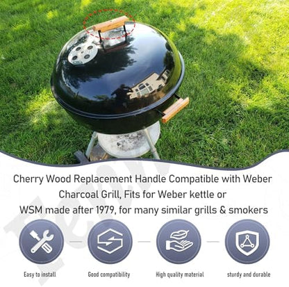 3Pack Cherry Wood Replacement Handle - Image 3