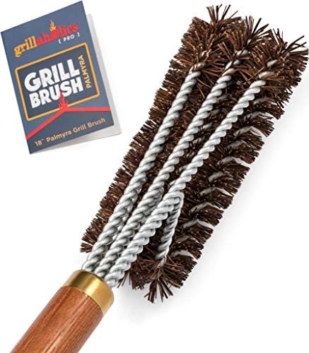 Grillaholics Natural Palmyra Fiber Bristle Grill Brush by Grillaholics