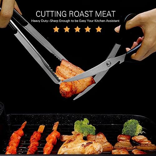 Kitchen Scissors, Korean Barbecue Scissors and Tongs Set, Kitchen Sheras - Image 4