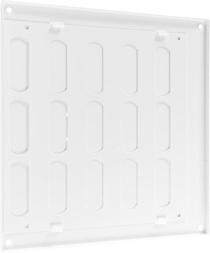 Vent Systems 8" x 8" Inch (Outer Dimensions) Metal Air Vent Grille - White Adjustable Register Vent Cover - Open/Close Air Supply Intake Wall Vent - Heating/Cooling Ceiling Grille for House, Garage