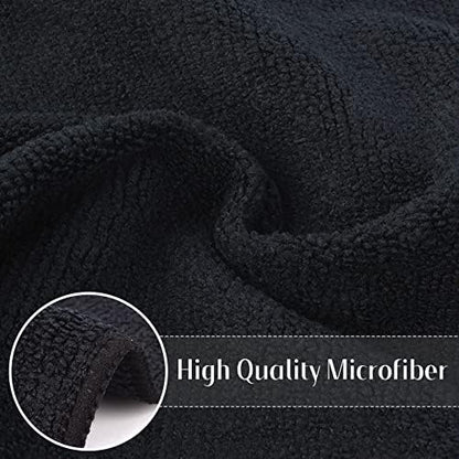 SINLAND Microfiber Cleaning Cloth Kitchen Dish Cloths 12x12in 12 Pack Black - Image 3