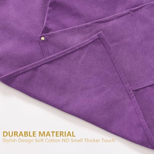 Aoomzoon Canvas Aprons for Men Women, Heavy Duty BBQ Apron - Image 6