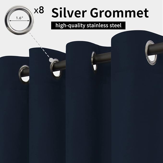 Easy-Going Outdoor Curtains for Patio 1 Panel, 54x108 inch, Weatherproof - Image 2