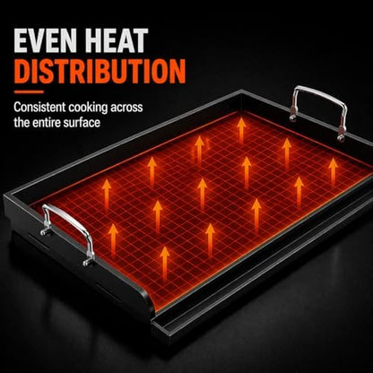 Griddle for Gas Grill Flat Top Grill Griddles Plate 25 x 16 Inch Cast Iron - Image 5