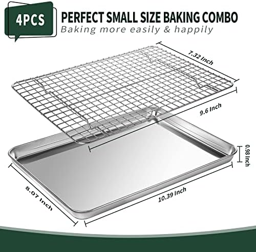 CEKEE 4 PCs Small Baking Sheet - Image 2