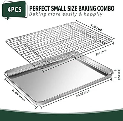 CEKEE 4 PCs Small Baking Sheet - Image 2