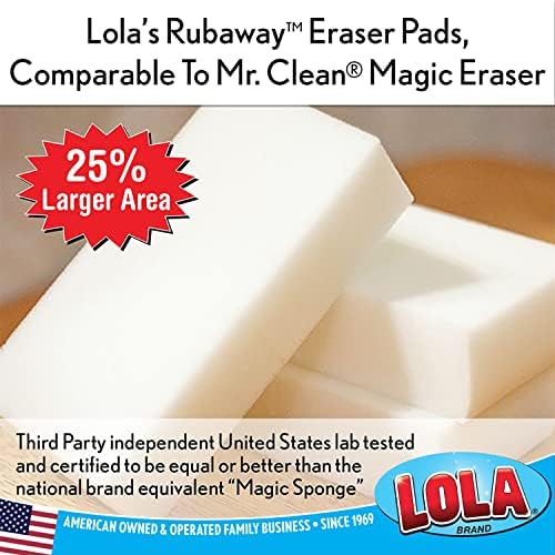 LOLA Rubaway Eraser Pad, Melamine Sponge, 2 Pack, Comparable to Popular Brand - Image 5
