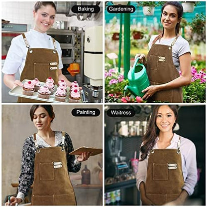 Hongsome Cotton Canvas Cross Back Apron - Image 5
