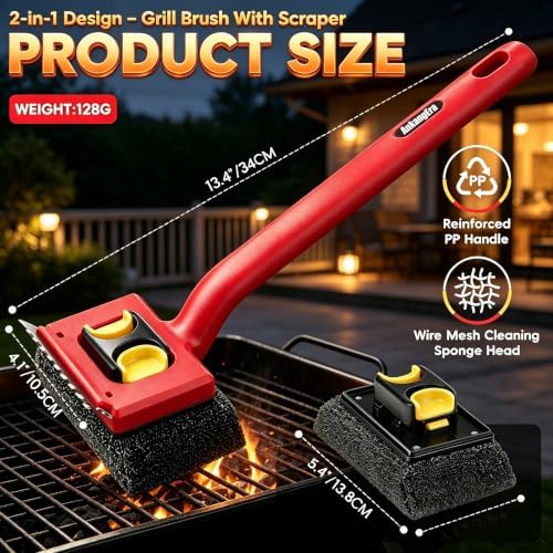 Steam Grill Brush, Bristle-Free BBQ Grill Cleaning Brush - Image 3