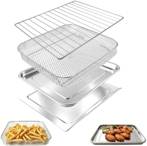 4 IN 1 Set Baking Pan Basket Crumb Tray Cooling Rack by Unknown
