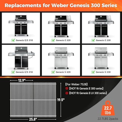QuliMetal 9MM Thick 19.5" Grill Grates - Image 2