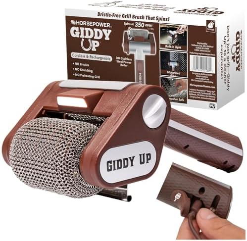 HorsePower Giddy Up Grill Cleaner, Cordless Rechargeable, As Seen on TV by Horsepower