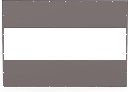 Domi Heavy Duty Outdoor Clear Panel Curtain, 18 oz Waterproof PVC Polyester Curtain, Weather Resistant & Tearproof for Patios, Gazebos, Pergolas, Privacy Screen (7'H x 10'W, Gray)