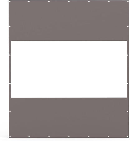 Domi Heavy Duty Outdoor Clear Panel Curtain, 18 oz Waterproof PVC Polyester Curtain, Weather Resistant & Tearproof for Patios, Gazebos, Pergolas, Privacy Screen (8'H x 7'W, Gray)