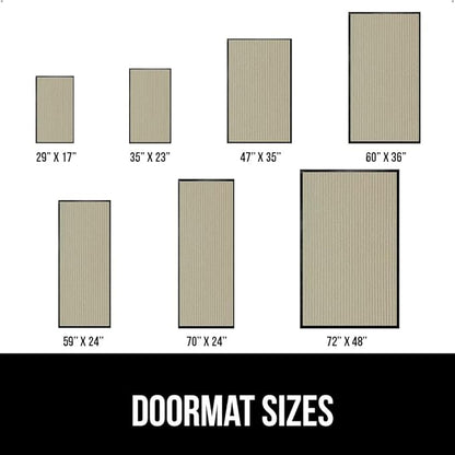 GORILLA GRIP Waterproof Traffic Guard Door Mat, 35x23, Heavy Duty Entryway Mats, Strong Rubber Back Commercial Utility Rugs for Office Hallway, Garage Floor and Home, Low Profile Carpet Runner, Beige