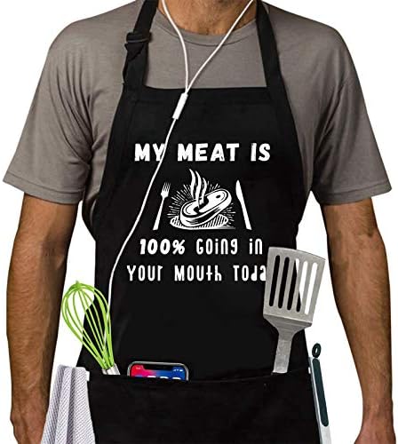 ZOORON Funny BBQ Aprons for Men, Dad Gifts, Gifts for Men, Fathers Day by ZOORON