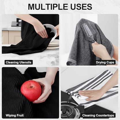 Homaxy Cotton 380 GSM Premium Kitchen Towels, 9 Pack - Image 4