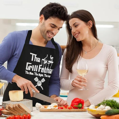 Funny Chef Apron for Men, BBQ Dad Aprons for men - Image 3