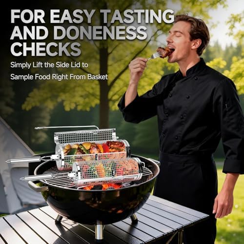 Rolling Grill Baskets, Grill Accessories - Image 6