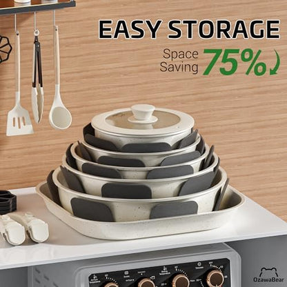 26 Pcs Pots and Pans Set Non Stick, Detachable Handle Cookware - Image 4
