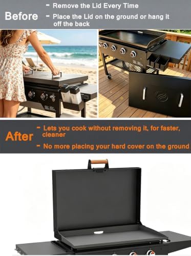 Upgraded Handle & Hinge Kit for Blackstone 28 inch Griddle Cover Lid Hinges - Image 4