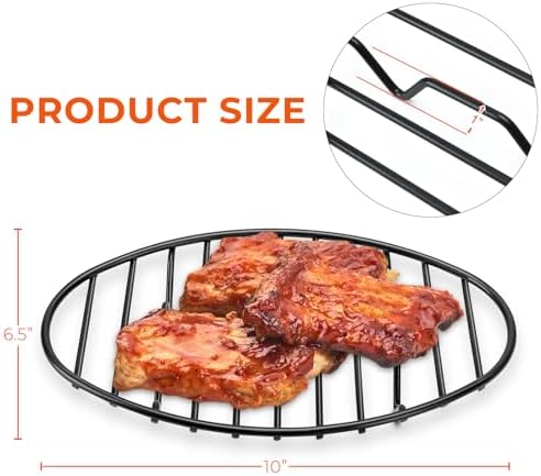 Oval Roasting Rack with Integrated Feet, Non-Stick Coating, Baking Rack Easy to - Image 3