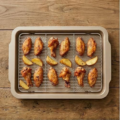 4-Piece Baking Set, 2 Nonstick 17'' Carbon Steel Baking Pans - Image 2