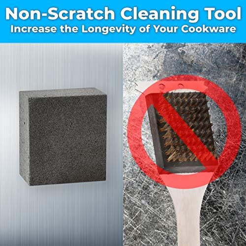 Heavy Duty, Non-Toxic Black Grill Brick Cleaner 4 Pack Reusable Chemical Free - Image 2
