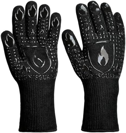 BBQ & Grill Gloves, Heat Resistant Oven Mitts by IGNISGUARD