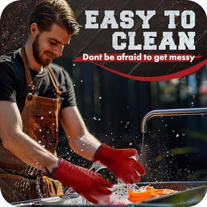 KITCHEN PERFECTION Silicone Smoker BBQ Gloves - Image 6