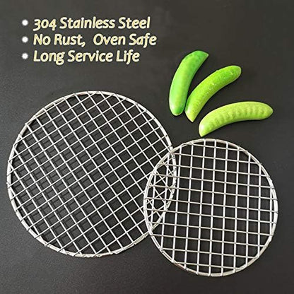 Stainless Steel Rack Cross Wire Dia 7.9" Steaming Cooling and Baking Barbecue - Image 2
