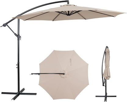 10FT Outdoor Offset Umbrella, Cantilever Patio Umbrella by AEOutdoorUSA