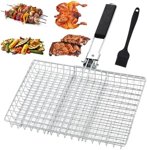Deep BBQ Grill Basket, Lockable Grilling Basket by Unknown