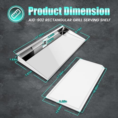A10-902 Rectangular Grill Serving Shelf - Image 7