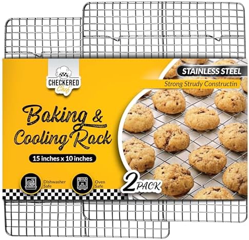Checkered Chef Cooling Racks for Cooking and Baking by CheckeredChef