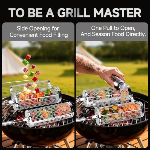 Rolling Grill Baskets, Grill Accessories - Image 5