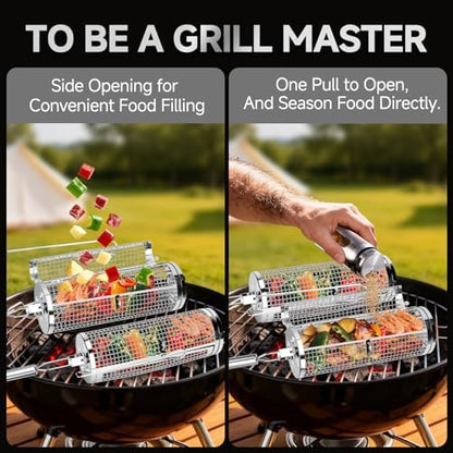 Rolling Grill Baskets, Grill Accessories - Image 5