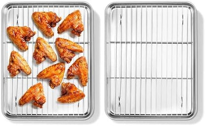 Homikit 12x10 Inch Stainless Steel Quarter Sheet Pan by Homikit