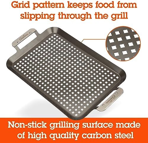 Camerons BBQ Grill Topper Non-Stick Grilling Pans, 2 Pack - Image 5