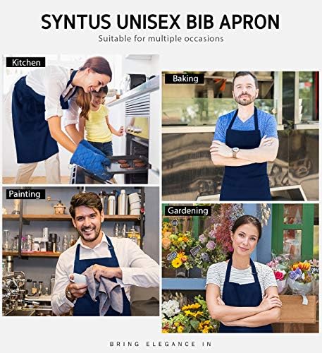 Syntus Apron for Men Women, Adjustable Cooking Kitchen Apron - Image 6