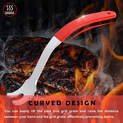 Vankey Cooking Grill Grate Lifter, Carbon Steel Grill Grate Lifter Gripper - Image 4
